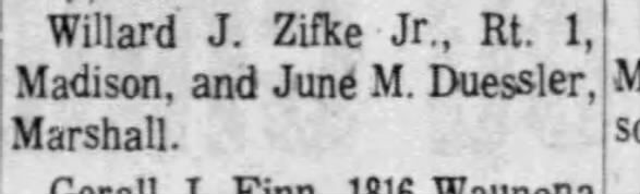 Marriage license newspaper